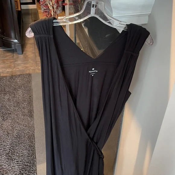 Athleta Black Windward Wrap Dress Sleeveless - Picture 4 of 8